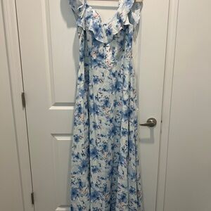 Wedtrend Blue Floral Bridesmaid dress